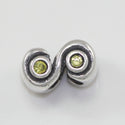 1pc Real 925 Sterling Silver Charm, November Birthstone Bead, Cubic Zirconia CZ Yellow Topaz Gemstone, Compatible with Pandora all Other Charm Bracelets, EC420