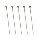 200pcs Ball Head Pins Headpins, Antique Bronze Plated Brass, 0.8mm/20 Gauge, Length Selections: 22mm/26mm/30mm/38mm/50mm