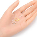 10pcs 925 Sterling Silver Leverback Earring Hooks, Tarnish Resistant Rhodium Plated, Closed Ring, 17mm, SS97-3