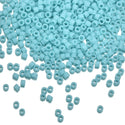 7.5g Miyuki Delica 11/0 Seed Beads, Opaque Matte Sea Opal DB1586