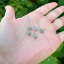 200pcs 6-Petal Flower Beads, 5.7mm Double Sided Small Spacer Beads, Antique Silver, Hole ID 1.3mm, MC-M6