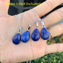 4pcs Natural Blue Lapis Lazuli Gemstone Pendants, 20x15mm Teardrop Stone Drops, G2P-T2