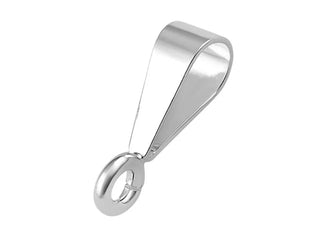 5pcs 925 Sterling Silver Folding Donut Jewelry Bail, Closed Loop Ring, Tarnish Resistant Rhodium Plated, 11x2.8mm, SS71-3