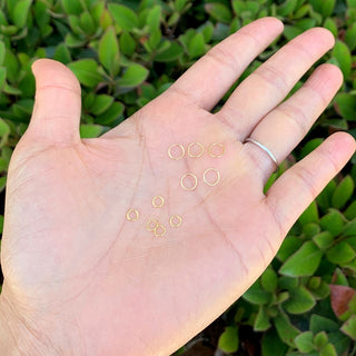 20pcs 925 Sterling Silver Open Jump Rings, Real 18K Yellow Gold Plated, 0.5mm/24 Gauge, Size Selections: 4mm/6mm