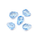 24pcs Adabele Austrian Faceted Teardrop Crystal Beads #5500, Light Sapphire Blue, 8mm x 6mm, Hole ID 1mm, SST-814