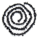 Natural Black Tourmaline Gemstone Chip Beads, Free Form, 5mm-8mm, Hole ID 1mm, 1 Strand/31 Inch, GZ1-38