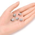 20pcs Cute Sea Shell Large Hole Beads, Hole ID 4.5mm, Antique Silver, Zinc Alloy Metal, MEC-F12