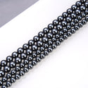 Natural Black Hematite Gemstone Round Beads, 2 strands/200pcs Beads, 4mm/Small Tiny, Hole ID 1mm, GFC1-4