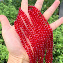 200pcs Creative Club Faceted Round Crystal Glass Beads, Siam Red, 6mm (0.24 inch), Hole ID 1mm, CC2R605