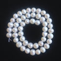 Adabele Natural Grade A Potato Round Pearl Beads, White Cultured Freshwater Pearls, 8- 9mm, 1 Strand/14 Inch, FP2-89