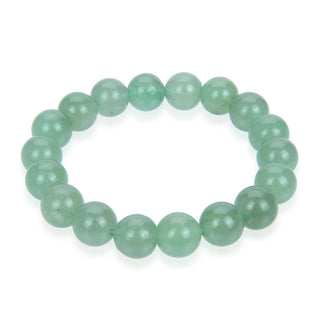 1 Strand Stretch Natural Green Aventurine Beaded Gemstone Bracelet, 8mm Bead, Length Selections: 7 inch/7.5 inch/8 inch/8.5 inch