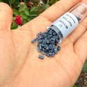 10g Miyuki Half Tila Seed Beads 5x2.3mm, Matte Gunmetal Blue (HTL-2001)
