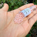 30g Miyuki Delica 11/0 Seed Beads Opaque Rainbow Gold Luster Salmon DB207-1