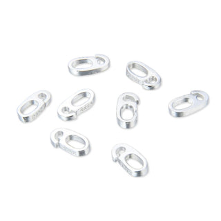 10pcs 925 Sterling Silver Split Hidden Loop Bails, Pendant Connectors, 7.6x3.8mm, Small Tiny, SS231-1