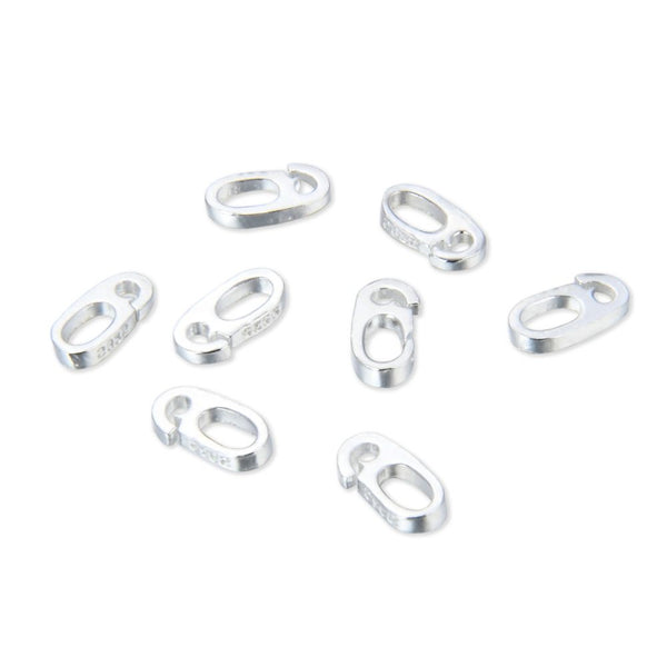 10pcs 925 Sterling Silver Split Hidden Loop Bails, Pendant Connectors, 7.6x3.8mm, Small Tiny, SS231-1