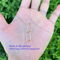 10pcs 925 Sterling Silver Kidney Earring Hooks, Real 18K Yellow Gold Plated, 0.8mm/20 Gauge, Length Selections: 18mm/25mm/36mm