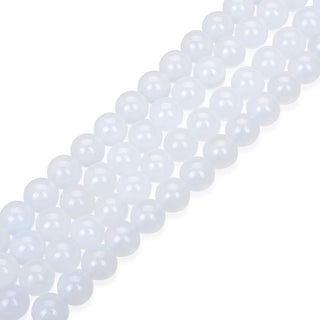 AAA Natural White Agate Gemstone Round Beads, 15 Inch/1 Strand, Size Selections: 4mm/6mm/8mm/10mm