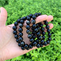 1 Strand Stretch Natural Gold Sheen Obsidian Beaded Gemstone Bracelet, 10mm Bead, Length Selections: 7 inch/7.5 inch/8 inch/8.5 inch