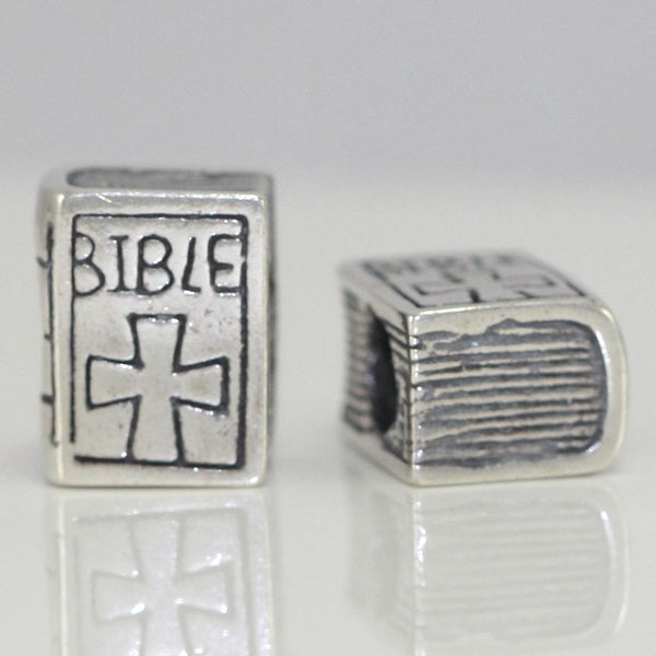 1pc Real 925 Sterling Silver Sacred Bible Religious Bead Charm, Compatible with Pandora All Other Charm Bracelet, EC7-B3