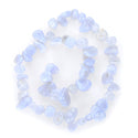 Natural Blue Lace Agate Gemstone Petal Keishi Beads, Irregular, 10mm-20mm, Hole ID 1mm, 1 Strand/15 Inch, GZ6-1