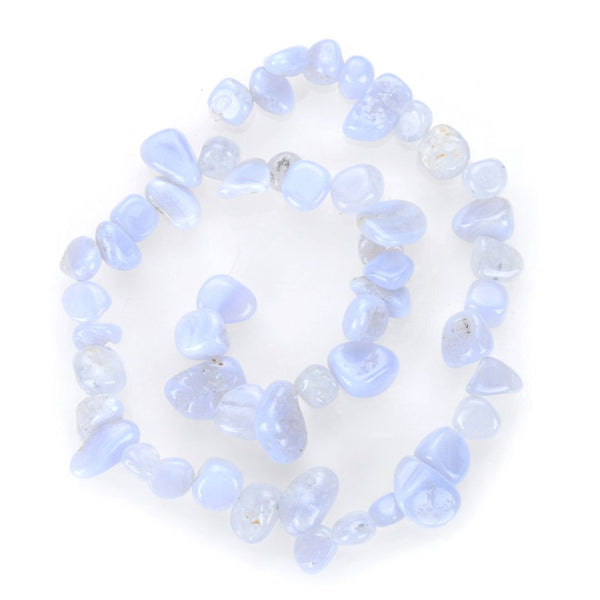 Natural Blue Lace Agate Gemstone Petal Keishi Beads, Irregular, 10mm-20mm, Hole ID 1mm, 1 Strand/15 Inch, GZ6-1