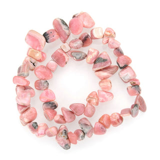 Natural Rhodonite Gemstone Petal Keishi Beads, Irregular, 10mm-20mm, Hole ID 1mm, 1 Strand/15 Inch, GZ6-3