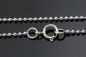 1pc 925 Sterling Silver Ball Link Chain Necklace, Tarnish Resistant Rhodium Plated, 1mm, Thin Small, Length Selections: 16 inch/18 inch
