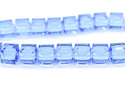 24pcs Adabele Austrian Faceted Cube Crystal Beads #5601, Light Sapphire Blue, Size Selections: 4mm/6mm/8mm
