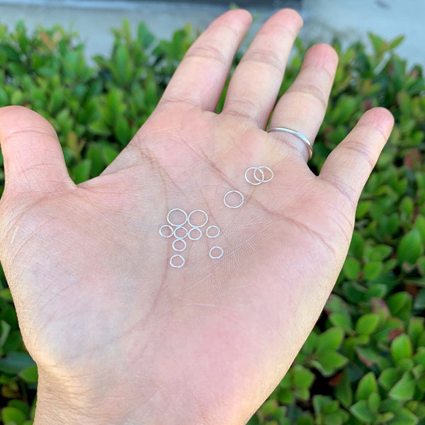 50pcs 925 Sterling Silver Open Jump Rings, 0.5mm/24 Gauge, Size Selections: 4mm/6mm