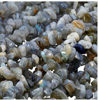 Natural Labradorite Gemstone Chip Beads, Free Form, 5mm-8mm, Hole ID 1mm, 1 Strand/31 Inch, GZ1-36