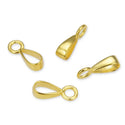 5pcs 925 Sterling Silver Folding Donut Jewelry Bail, Closed Loop Ring, Real 18K Yellow Gold Plated, 11x2.8mm, SS71-2