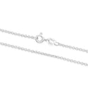 1pc 925 Sterling Silver Rolo Link Chain Necklace, 1.5mm, Length Selections: 18 inch/20 inch/22 inch