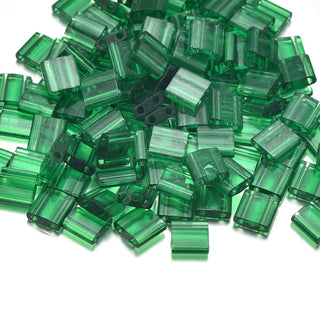 10g Miyuki Full Tila Square Seed Beads 5x5mm, Transparent Pistachio (TL-146)