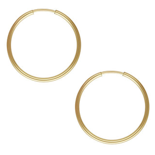 1 Pair Real 1/20 14K Gold Filled Round Circle Hoop Earrings, 20mm/0.8 Inch, JW1-A2
