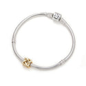 1pc Real Gold Plated Sterling Silver Celtic Knot Bead Charm, Compatible with Pandora All Other Charm Bracelet, EC24-B3