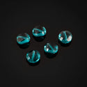 25pcs Adabele Austrian Faceted Flat Round Twist Coin Crystal Beads #5621, Emerald Green, 8mm, Hole ID 1mm, SSW824