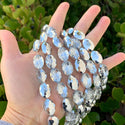 50pcs Creative Club Faceted Flat Oval Crystal Beads, Silver Shade, 16x12mm/Large, Hole ID 1.1mm, CCO-32