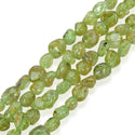 1 Strand Stretch Natural Green Peridot Free Form Gemstone Bracelet, 7-10mm Beads, Length Selections: 7 inch/7.5 inch