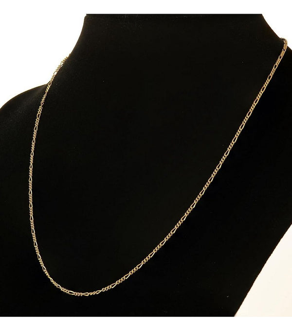 1pc 1/20 14K Gold Filled Figaro Link Chain Necklace, 1.5mm Width, Non Tarnish, Length Selections: 18 inch/20 inch