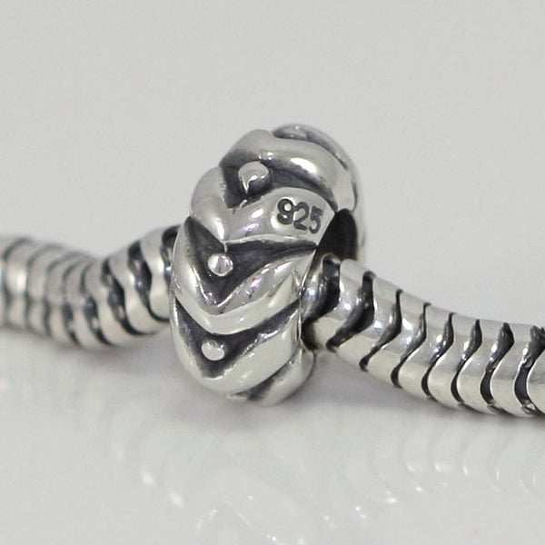 1pc Solid 925 Sterling Silver Promise Bead Charm, Compatible with Pandora All Other Charm Bracelet, EC113