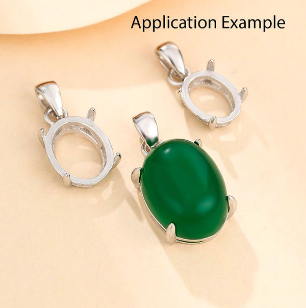 2pcs 925 Sterling Silver Open Back Oval Bezel Blank Setting, Inner Bracket Diameter Selections: 10x8mm, 12x10mm, 16x12mm, 18x13mm, 20x15mm, 25x18mm