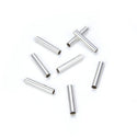 100pcs Smooth 15mm Tube Beads, Sterling Silver Plated Brass, Hole ID Selections: 1.5mm/2.4mm