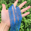 100pcs Creative Club Faceted Cube Crystal Glass Beads, Light Sapphire Blue, 6mm, Hole ID 1mm, CCC614