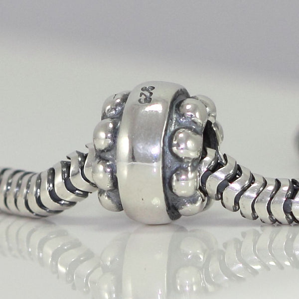 1pc Solid 925 Sterling Silver Bravery Energy Bead Charm, Compatible with Pandora All Other Charm Bracelet, EC140
