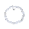 1 Strand Stretch Natural Clear Crystal White Quartz Free Form Gemstone Bracelet, 7-10mm Beads, Length Selections: 7 inch/7.5 inch