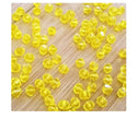 50pcs Preciosa Faceted Bicone Crystal Beads, Yellow Citrine, 6mm, Hole ID 1mm, Pre-B629