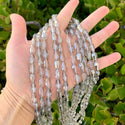 120pcs Creative Club Faceted Teardrop Crystal Glass Beads, Center Drilled, Silver Champagne, 12x8mm, Hole ID 1mm, CCT-1229