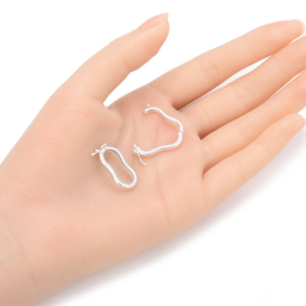 2pcs Tarnish Resistant Figure 8 Twister Hinged Necklace Shortener Clasp, Sterling Silver Plated Brass, Size Selections: 9-10mm, 10-11mm, 12-13mm