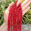 100pcs Creative Club Faceted Cube Crystal Glass Beads, Light Siam red, 6mm, Hole ID 1mm, CCC606