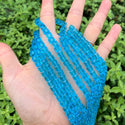 100pcs Creative Club Faceted Cube Crystal Glass Beads, Aqua Blue, 6mm, Hole ID 1mm, CCC610